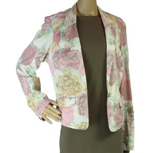 NINE WEST VINTAGE AMERICA Floral Jacket Med EUC